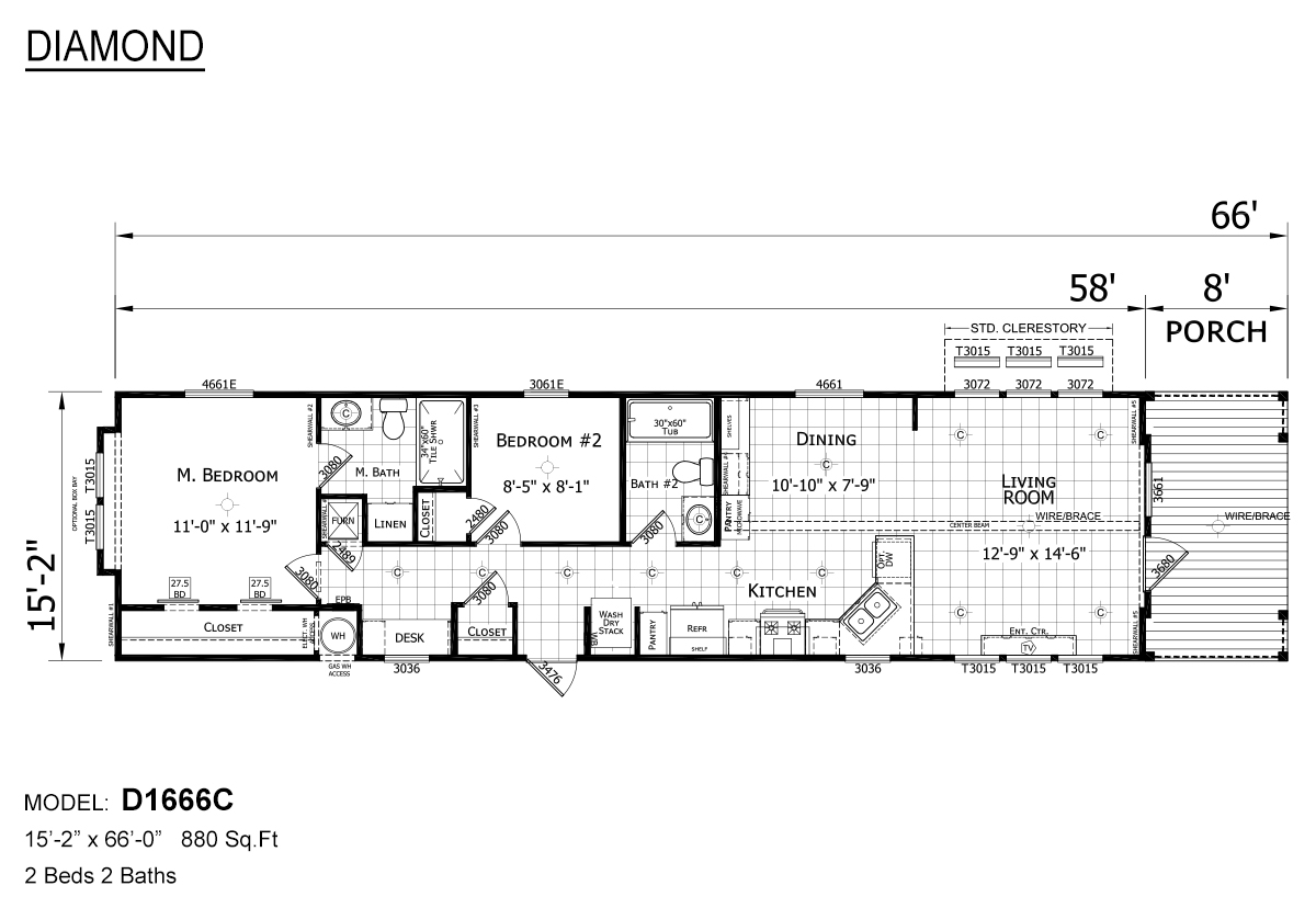 Diamond / D1666C by Champion Home Builders